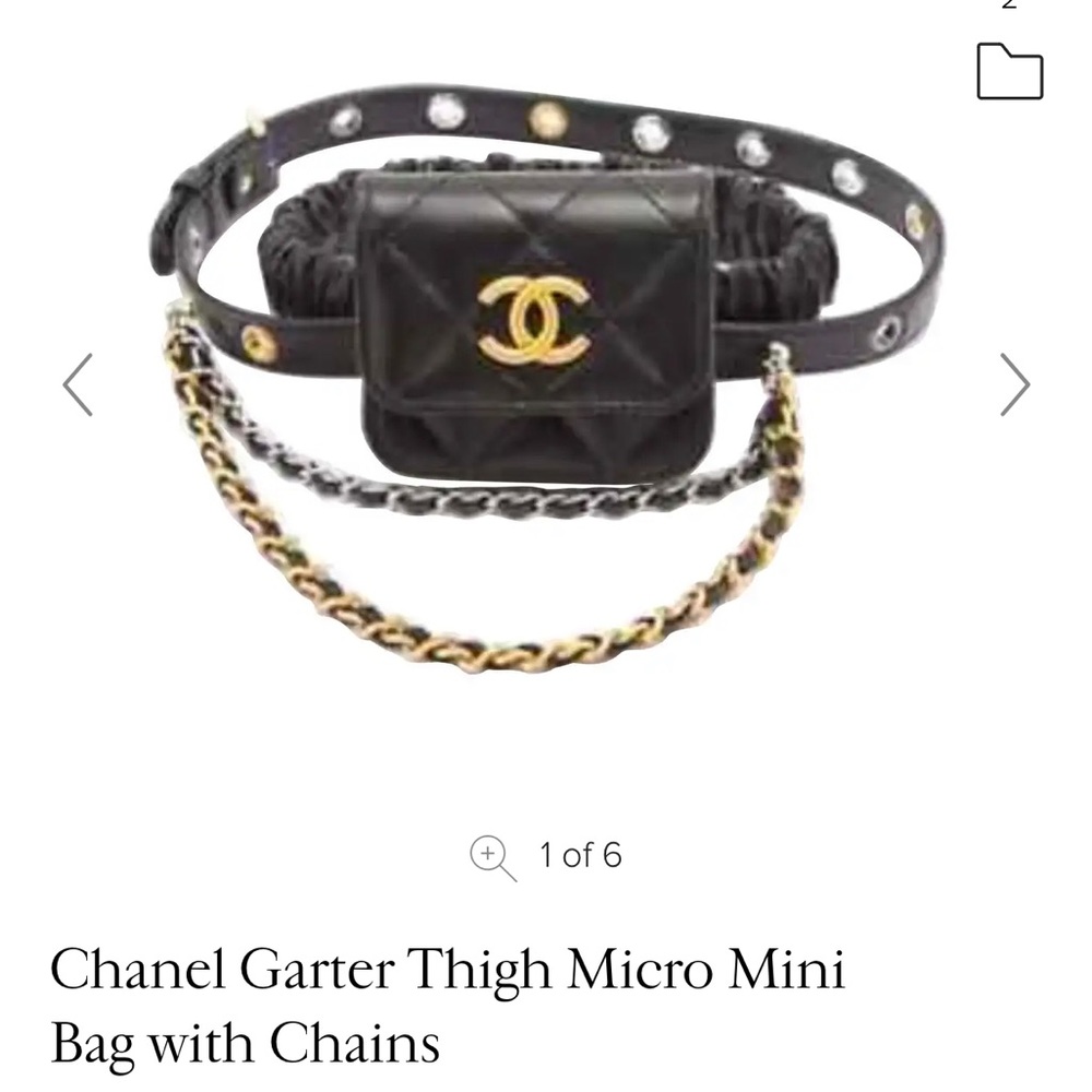 Chanel Garter Thigh Micro Mini Bag with Chains